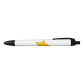 Yellow Star Zwarte Inkt Pen (Bovenkant)