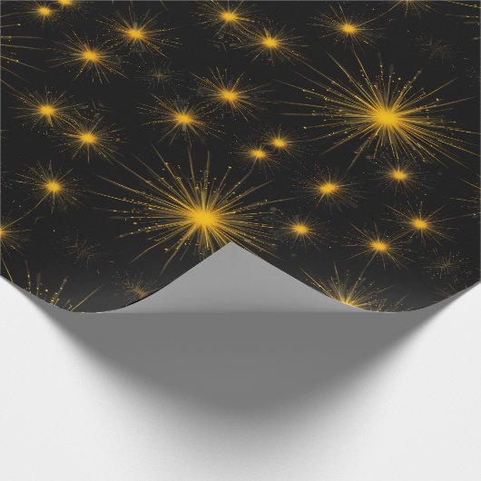 Yellow Starburst Cadeaupapier (Hoek)