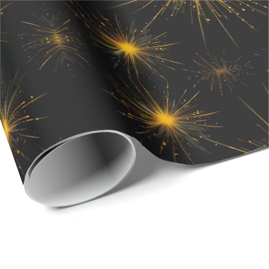 Yellow Starburst Cadeaupapier (Rol Hoek)