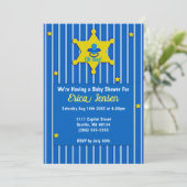 Yellow Stars and Pacifier Baby Boy Shower Kaart (Staand voorkant)