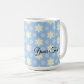 Yellow Stars on Blue design coffee mug Koffiemok (Voorkant rechts)