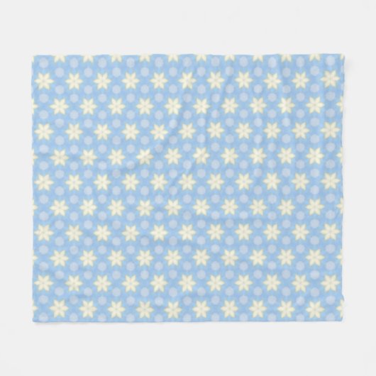 Yellow stars on Pale blue blanket Fleece Deken (Voorkant (Horizontaal))