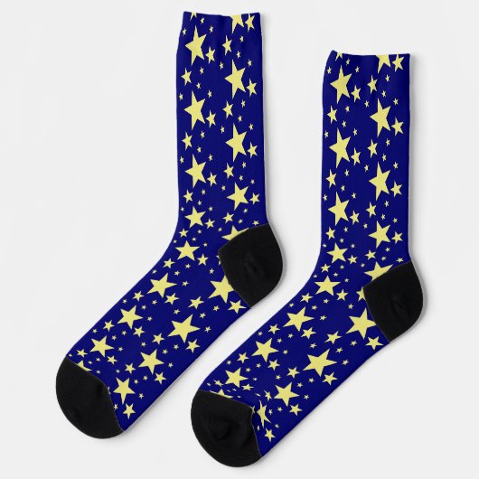 Yellow Stars Pattern Sokken (Links)