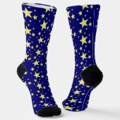 Yellow Stars Pattern Sokken (Gebogen)