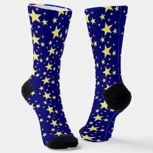 Yellow Stars Pattern Sokken
