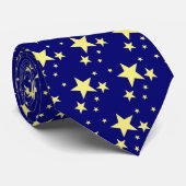 Yellow Stars Pattern Stropdas (Opgerold)