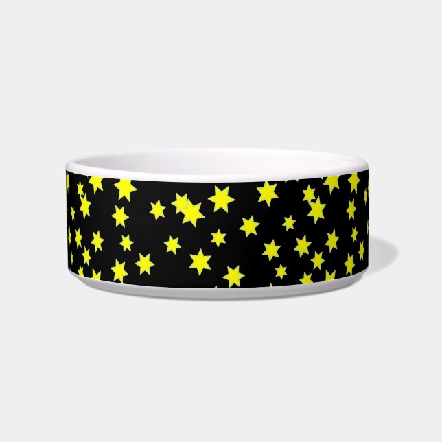 Yellow Stars Pet Bowl Voerbakje (Links)