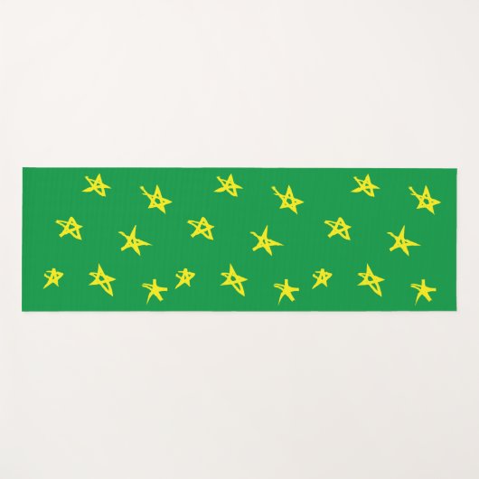 Yellow Stars Yoga Mat (Voorkant (horizontaal))