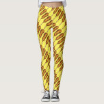 Yellow State Fair Corn Dog Corndog Mustard Hot Dog Leggings<br><div class="desc">Leggings hebben een originele markeringsillustratie van een heerlijke staatsmaishond met mosterd,  gedrukt op een gele achtergrond.</div>
