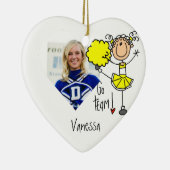 Yellow Stick Figuur Cheerlead Ornament (Rechts)