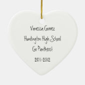 Yellow Stick Figuur Cheerlead Ornament (Achterkant)