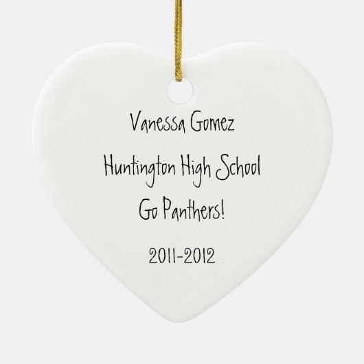 Yellow Stick Figuur Cheerlead Ornament (Achterkant)