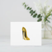 Yellow Stiletto Shoe Briefkaart (Staand voorkant)