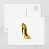 Yellow Stiletto Shoe Briefkaart (Voorkant / Achterkant)