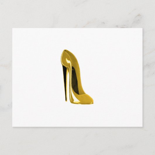 Yellow Stiletto Shoe Briefkaart (Voorkant)
