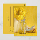 Yellow still Life Recipcard Briefkaart (Voorkant / Achterkant)