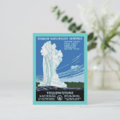 Yellow Stone Park - Old Faithful Geyser Briefkaart (Staand voorkant)