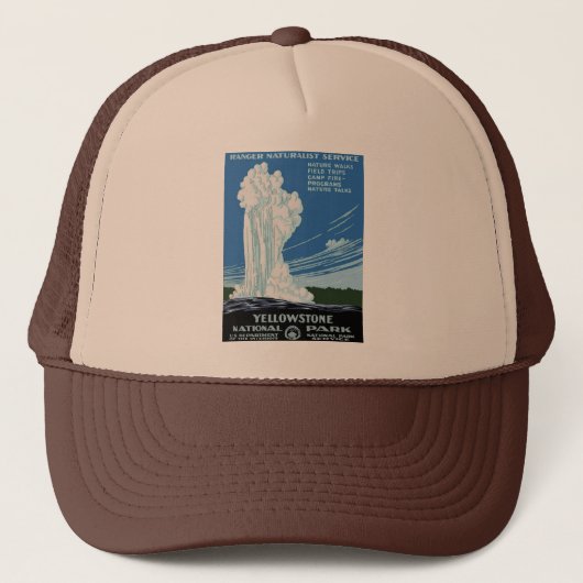 Yellow Stone Park - Old Faithful Geyser Trucker Pet (Voorkant)