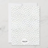 Yellow Stork Baby shower Invitation Kaart (Achterkant)