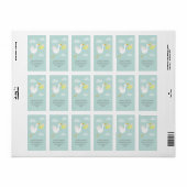 Yellow Stork Bundle Baby shower retouradres Etiket (Full Sheet)