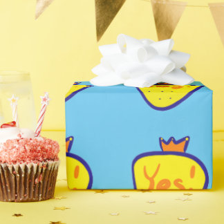 Yellow strawberry cadeaupapier