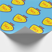 Yellow strawberry cadeaupapier (Hoek)