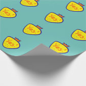 Yellow strawberry cadeaupapier (Hoek)