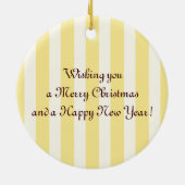 Yellow Stripe Cute Baby Koala Kinder kerst Keramisch Ornament (Achterkant)