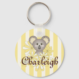 Yellow Stripe Cute Cartoon Baby Koala Kinder Sleutelhanger