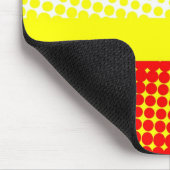 Yellow Stripe Dot Pattern Design Mousepad Muismat (Hoek)