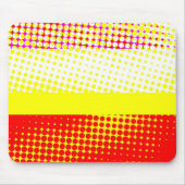 Yellow Stripe Dot Pattern Design Mousepad Muismat (Voorkant)