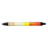 Yellow Stripe Dot Pattern Design Pen (Voorkant)