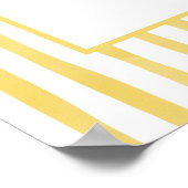 Yellow Stripe Hand Drawn Welcome Wedding  Poster (Hoek)