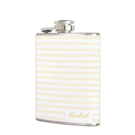 Yellow Stripe Pattern Heupfles (Links)