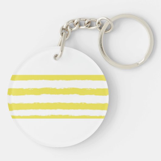 Yellow stripes and a pink crown Acrylic Keychain (Achterkant)