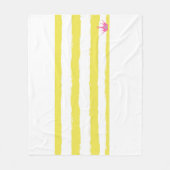 Yellow stripes and a pink crown Fleece Blanket (Voorkant)