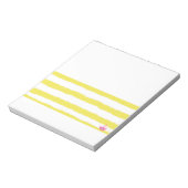 Yellow stripes and a pink crown Notepad Notitieblok (Linkerzijde)