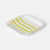 Yellow stripes and a pink crown Paper Plate Papieren Bordje (Gebogen)