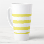 Yellow stripes and a pink Latte Mug Latte Mok (Linkerhoek)