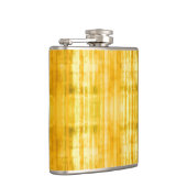 Yellow Stripes Art Pattern Heupfles (Rechts)