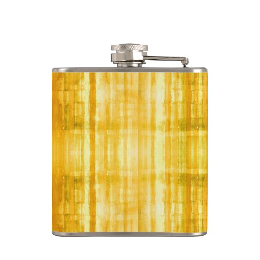 Yellow Stripes Art Pattern Heupfles (Achterkant)