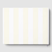Yellow Stripes Bow Crest Monogram Spring Wedding Gastenboek (Achterkant)