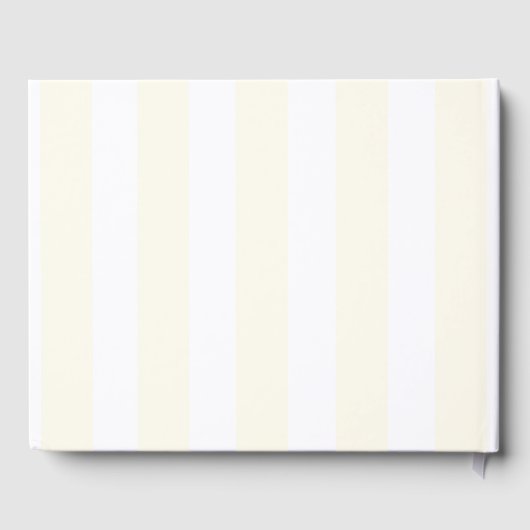 Yellow Stripes Bow Crest Monogram Spring Wedding Gastenboek (Achterkant)