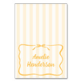 Yellow Stripes Escort Name Cards Kaart (Voorkant)