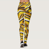 Yellow Stripes Fabric Leggings