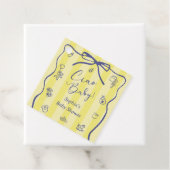 Yellow Stripes Italiaans thema Ciao Baby Bedankjes Labels (In situ)