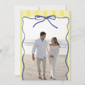 Yellow Stripes Italiaans thema Ciao Baby Foto Kaart (Achterkant)