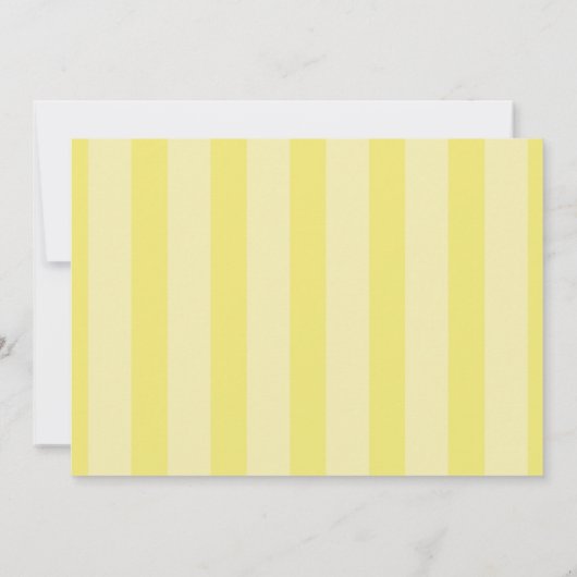 Yellow Stripes Italian Ciao Baby Shower Photo  Kaart (Achterkant)