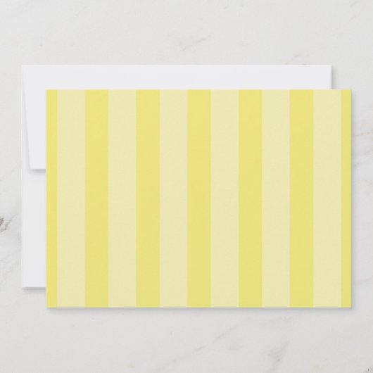 Yellow Stripes Italian Themed Ciao Baby Bedankkaart (Achterkant)