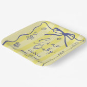 Yellow Stripes Italian Themed Ciao Baby Papieren Bordje (Gebogen)